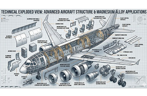 Magnesium alloy airplane fuselage